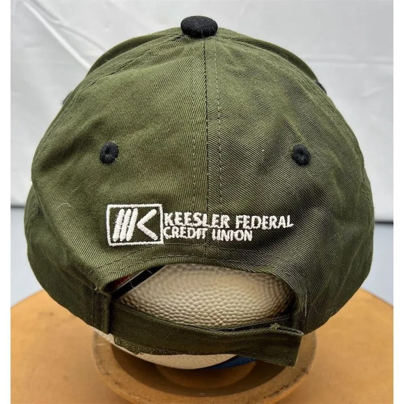 Melonwear Men's Olive Green Baseball Cap w/ American Flag Lighthouse Patch - Picture 3 of 7